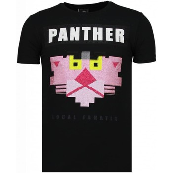 textil Hombre Camisetas manga corta Local Fanatic Panther For A Cougar Rhinestone Negro