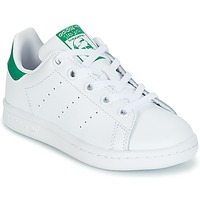 Zapatos Niños Zapatillas bajas adidas Originals STAN SMITH C Blanco / Verde