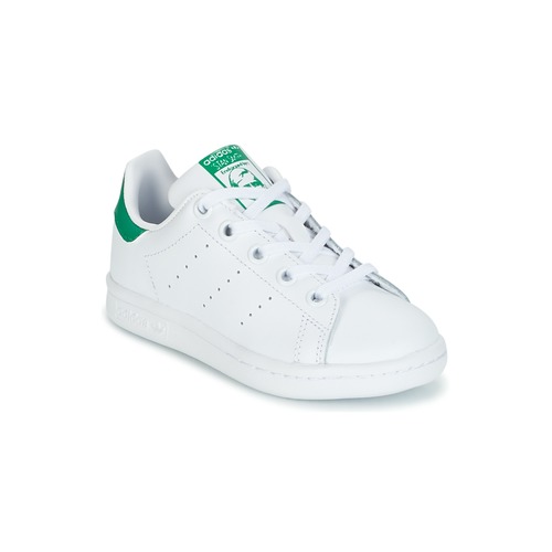 Subir Es barato Mar adidas Originals STAN SMITH C Blanco / Verde - Envío gratis | Spartoo.es !  - Zapatos Deportivas bajas Nino 52,46 €