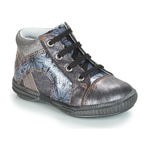Zapatos Niña Botas de caña baja GBB ROSETTA Plata / Azul