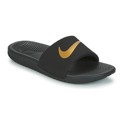 Zapatos Niños Chanclas Nike KAWA GROUNDSCHOOL SLIDE Negro / Oro