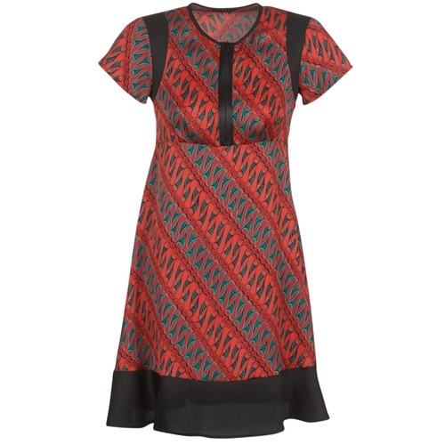 textil Mujer Vestidos cortos Sisley ZEBRIOLO Rojo / Negro