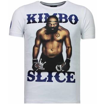 textil Hombre Camisetas manga corta Local Fanatic Kimbo Slice Rhinestone Tshirt Blanco