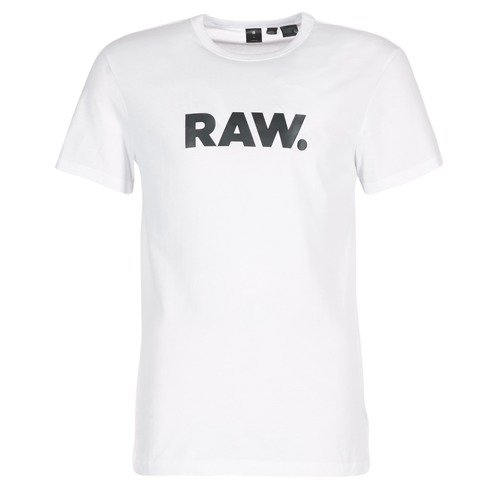 textil Hombre Camisetas manga corta G-Star Raw HOLORN R T S/S Blanco