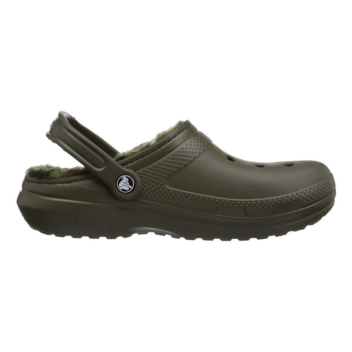 Zapatos Mujer Zuecos (Mules) Crocs CLASSIC FUZZ LINED CLOG Verde