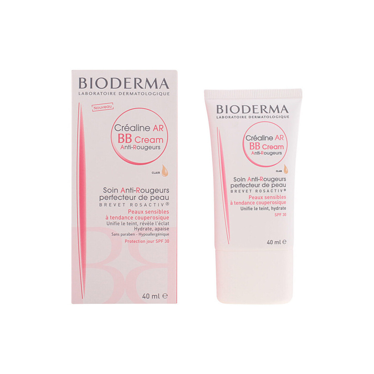 Belleza Maquillage BB & CC cremas Bioderma Crealine Anti-rougeurs Bb Crème Soin Perfecteur 