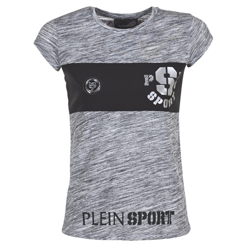 textil Mujer Camisetas manga corta Philipp Plein Sport THINK WHAT U WANT Gris
