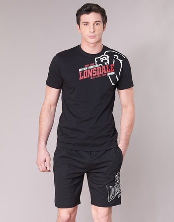 textil Hombre Camisetas manga corta Lonsdale WALKLEY Negro