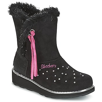 Zapatos Niña Botas de nieve Skechers SPARKLES Negro / Rosa