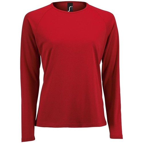 textil Mujer Camisetas manga larga Sols SPORT LSL WOMEN Rojo