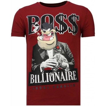 textil Hombre Camisetas manga corta Local Fanatic Billionaire Boss Rhinestone Rojo