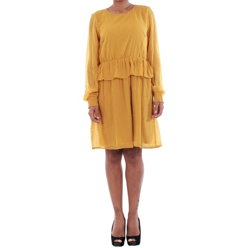 textil Mujer Vestidos Vero Moda 10196226 VMKIM L/S SHORT DRESS O17 HARVEST GOLD Amarillo
