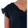 textil Mujer Camisetas manga corta Vero Moda 10196234 VMSEATTLE FRILL S/S TOP EXP NAVY BLAZER Azul