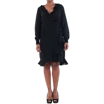 textil Mujer Vestidos Vero Moda 10198721 VMHENNA FIFI SMOCK L/S SHORT DRESS SB2 BLACK Negro