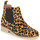 Zapatos Mujer Botas de caña baja Bensimon BOOTS CREPE Leopardo
