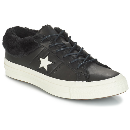 Converse ONE STAR LEATHER OX Negro - Envío gratis | Spartoo.es - Zapatos Deportivas bajas Mujer 57,00 €