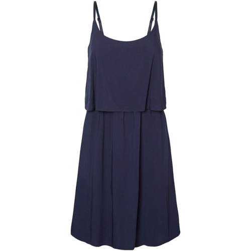 textil Mujer Vestidos Vero Moda 10194886 VMSUPER EASY 3 SL SHORT DRESS BLACK IRIS Azul