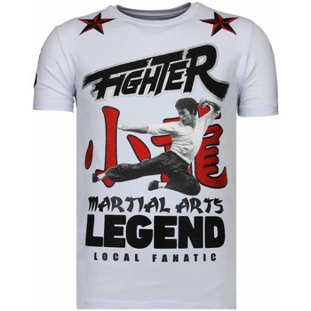 textil Hombre Camisetas manga corta Local Fanatic Fighter Legend Rhinestone Blanco