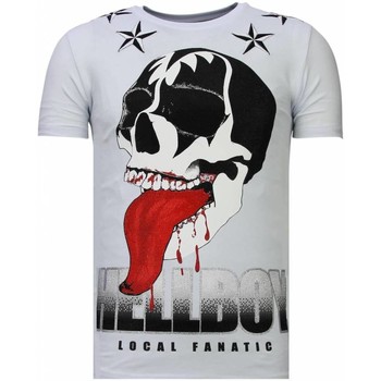 textil Hombre Camisetas manga corta Local Fanatic Hellboy Rhinestone Blanco