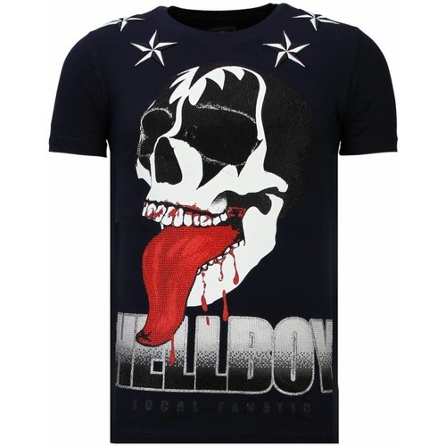 textil Hombre Camisetas manga corta Local Fanatic Hellboy Rhinestone Azul