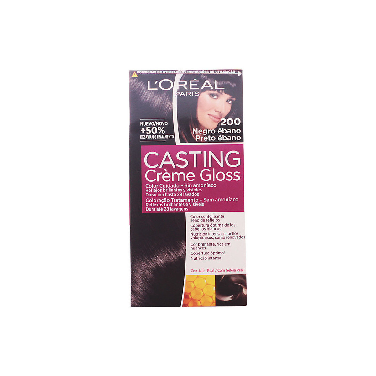 Belleza Coloración L'oréal Casting Creme Gloss 200-negro Ébano 