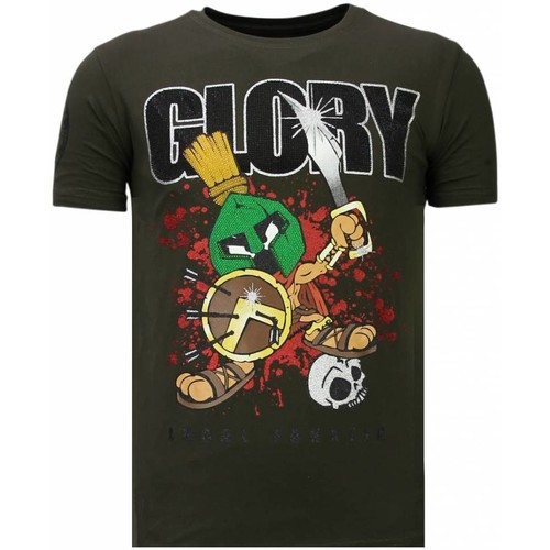 textil Hombre Camisetas manga corta Local Fanatic Glory Martial Rhinestone Verde
