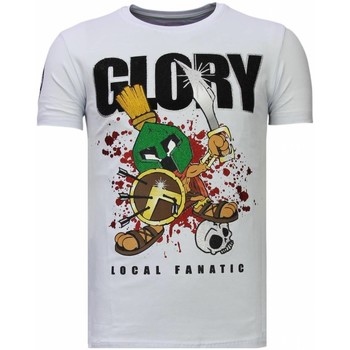 textil Hombre Camisetas manga corta Local Fanatic Glory Martial Rhinestone Blanco