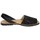 Zapatos Mujer Sandalias Avarca Cayetano Ortuño Menorquina purpurina Negro