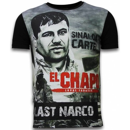 textil Hombre Camisetas manga corta Local Fanatic El Chapo Last Narco Digital Negro