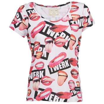 textil Mujer Camisetas manga corta Eleven Paris HEKATE Blanco / Rosa