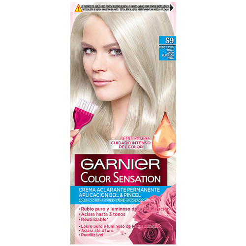 Belleza Coloración Garnier Color Sensation s9 Rubio Platino Ceniza 120 Gr 