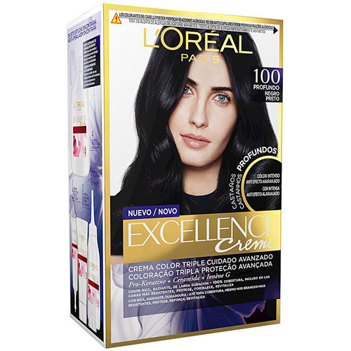 Belleza Mujer Coloración L'oréal Excellence Brunette Tinte 100-true Black 