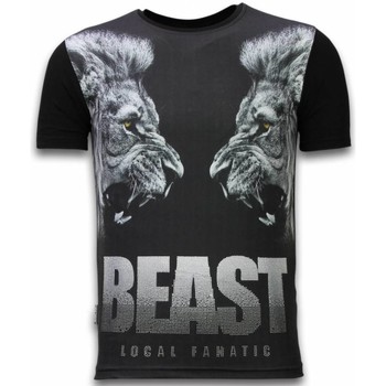 textil Hombre Camisetas manga corta Local Fanatic Beast Digital Rhinestone Negro