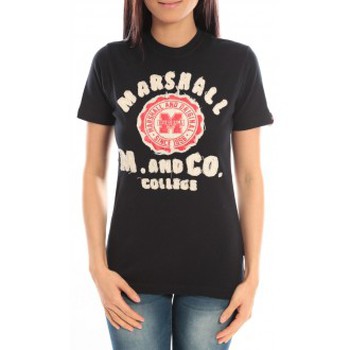 textil Mujer Camisetas manga corta Sweet Company T-shirt Marshall Original M and Co 2346 Noir Negro