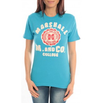 textil Mujer Camisetas manga corta Sweet Company T-shirt Marshall Original M and Co 2346 Bleu Azul