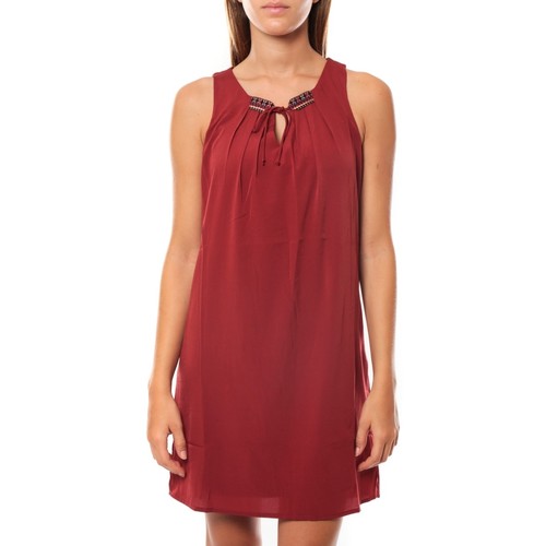 textil Mujer Vestidos Vero Moda KRISTY S/L SHORT DRESS EX7 Rosewood Rojo