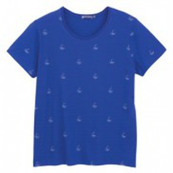 textil Mujer Camisetas manga corta Petit Bateau Tee shirt MC 3433448220 Bleu Azul