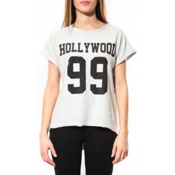 textil Mujer Camisetas manga corta By La Vitrine Tee Shirt Hollywood 99 Blanc Blanco