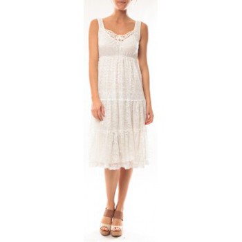 textil Mujer Vestidos cortos Dress Code Robe LF11252 Blanc Blanco