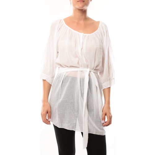 textil Mujer Túnicas De Fil En Aiguille Robe JL Blanc Blanco
