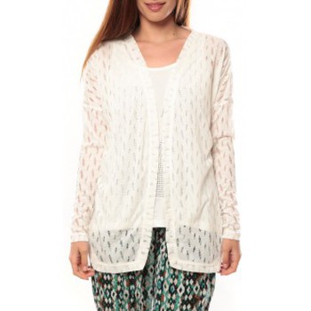 textil Mujer Chaquetas de punto Vero Moda Coon LS Cardigan 10111383 Blanc Blanco