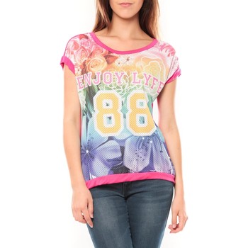 textil Mujer Tops / Blusas Tcqb T-shirt 88 Rose Rosa