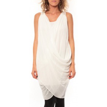 textil Mujer Vestidos By La Vitrine ROBE Blakie SL Short Dress  Blanc Blanco