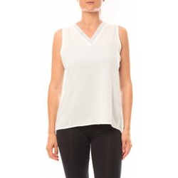 textil Mujer Camisetas sin mangas De Fil En Aiguille Débardeur Voyelle L147 Blanc Blanco