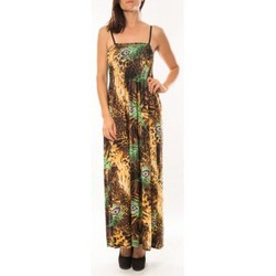 textil Mujer Vestidos By La Vitrine Robe Huamei F723 Vert Verde
