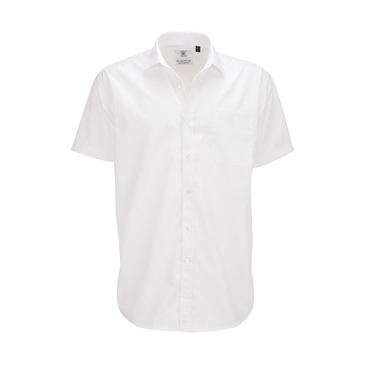 textil Hombre Camisas manga corta B And C SMP62 Blanco