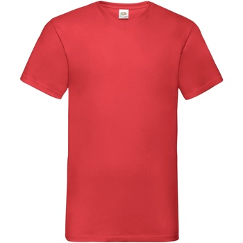 textil Hombre Camisetas manga corta Fruit Of The Loom 61066 Rojo