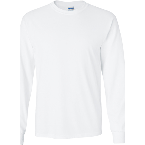 textil Hombre Camisetas manga larga Gildan 2400 Blanco