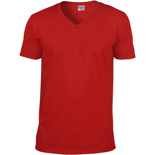 textil Hombre Camisetas manga corta Gildan 64V00 Rojo