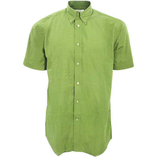 textil Hombre Camisas manga corta Kustom Kit KK100 Verde